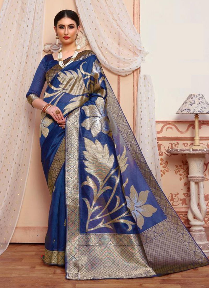 Kalika Silk New Handloom Weaving Designer Sarees Collection 61005-61005E